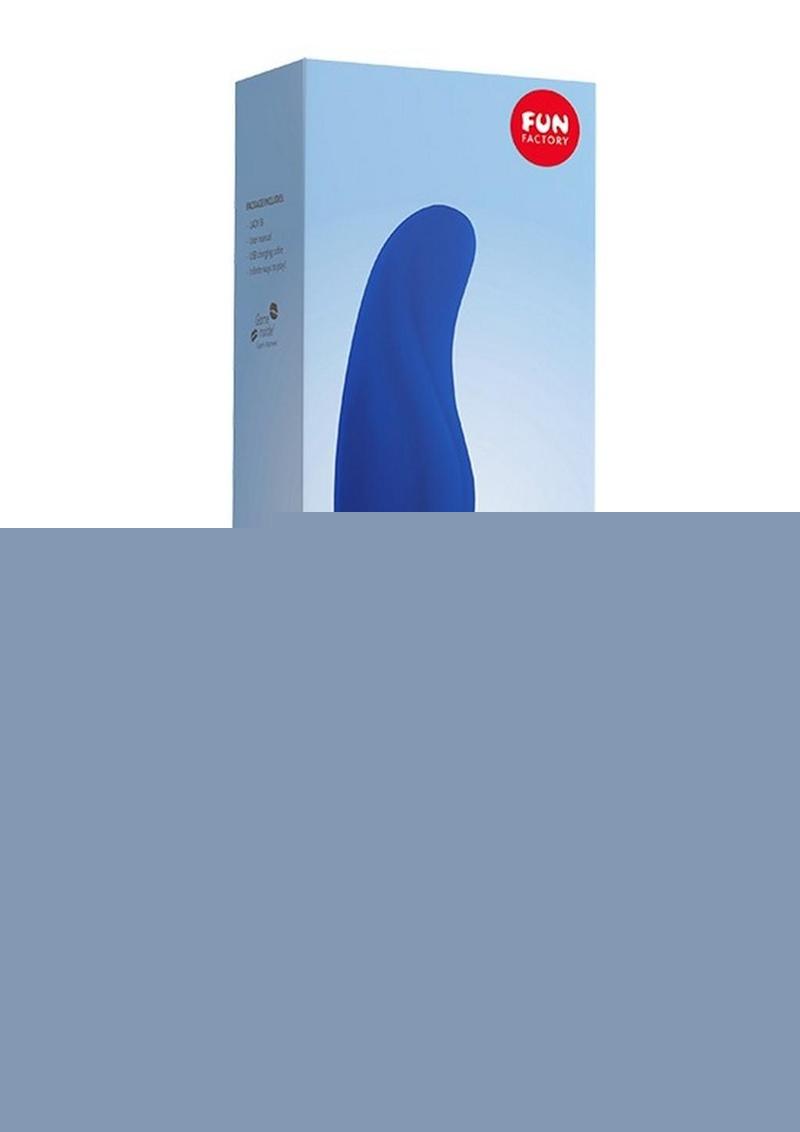 Lady Bi Silicone Vibrator with Clitoral Stimulator - Ultramarine - Blue