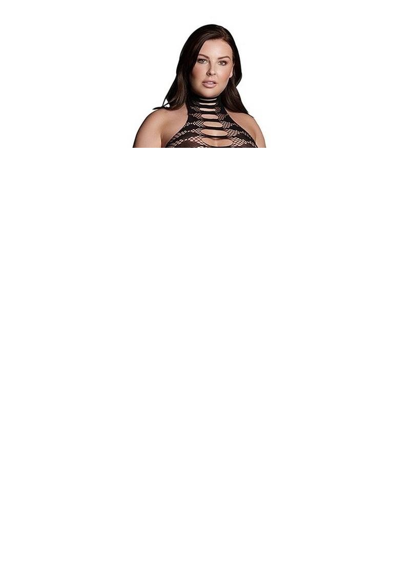 Le Desir Shade Carpo Xlvi Two Piece with Turtleneck, Crop Top and Pantie - Black - Queen