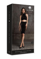 Le Desir Shade Kala Xxxvii Two Piece with Turtleneck, Crop Top and Skirt - Black - One Size