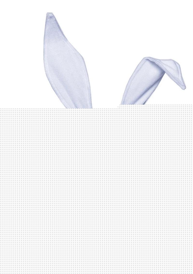 Leg Avenue Bendable Velvet Bunny Ears - White - One Size