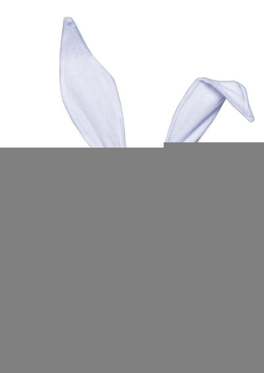 Leg Avenue Bendable Velvet Bunny Ears - White - One Size