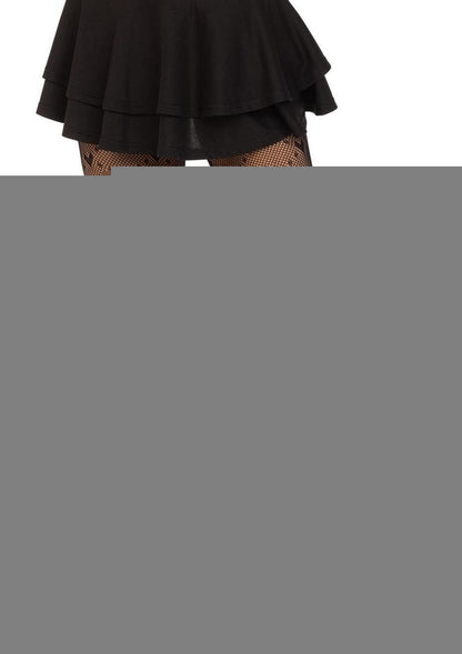 Leg Avenue Love Struck Heart Net Tights - Black - One Size