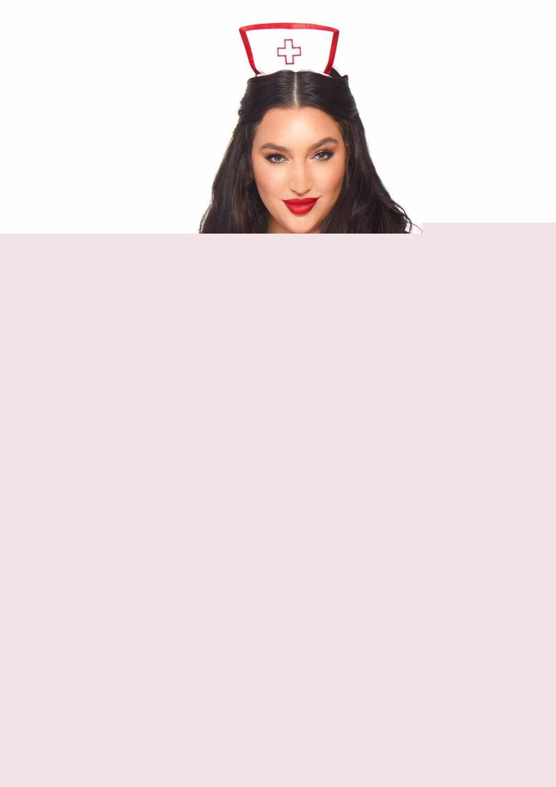 Leg Avenue Nightshift Nurse - Red/White - Queen - 3 Piece/Set