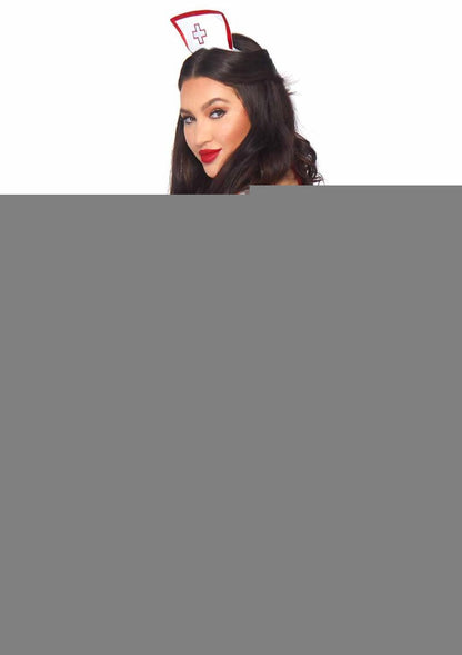 Leg Avenue Nightshift Nurse - Red/White - Queen - 3 Piece/Set