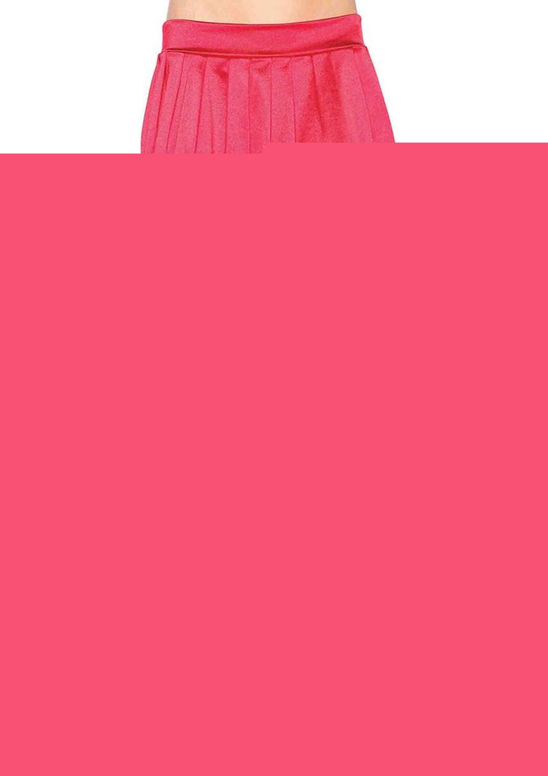 Leg Avenue Sheer Nylon Thigh High with Lace Top - Red - One Size