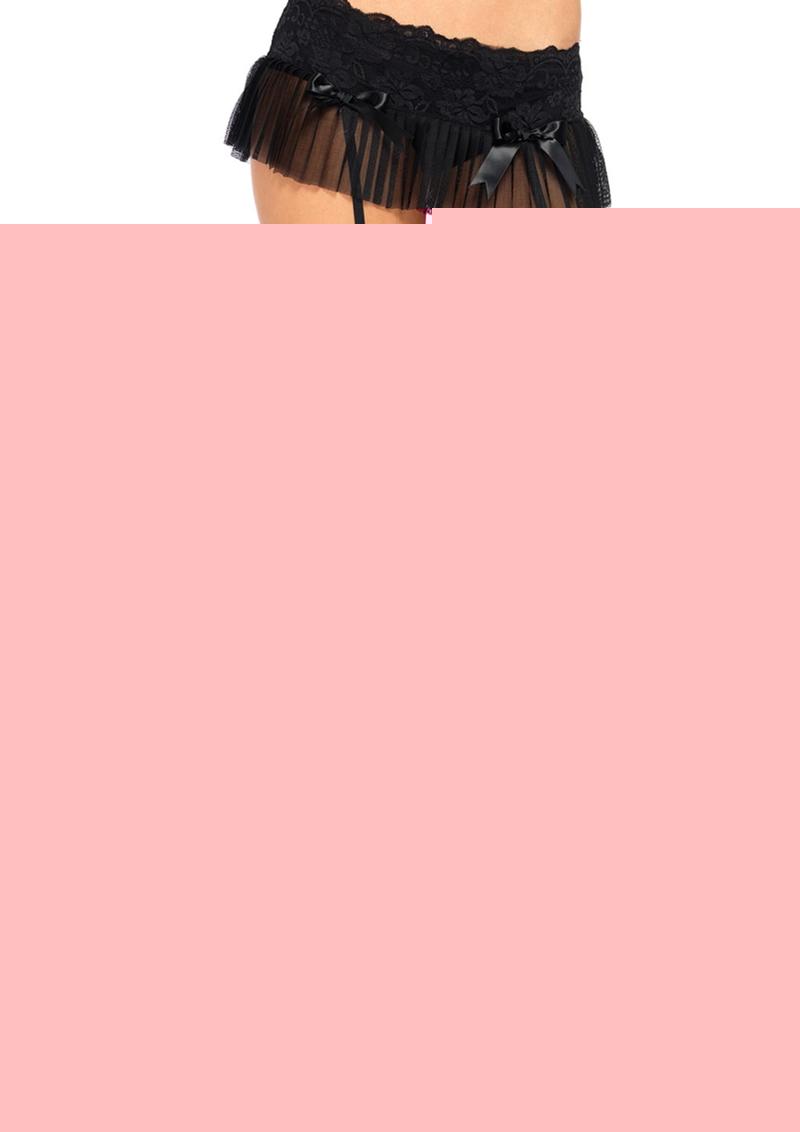 Leg Avenue Sheer Thigh High - Black - Plus Size/Queen