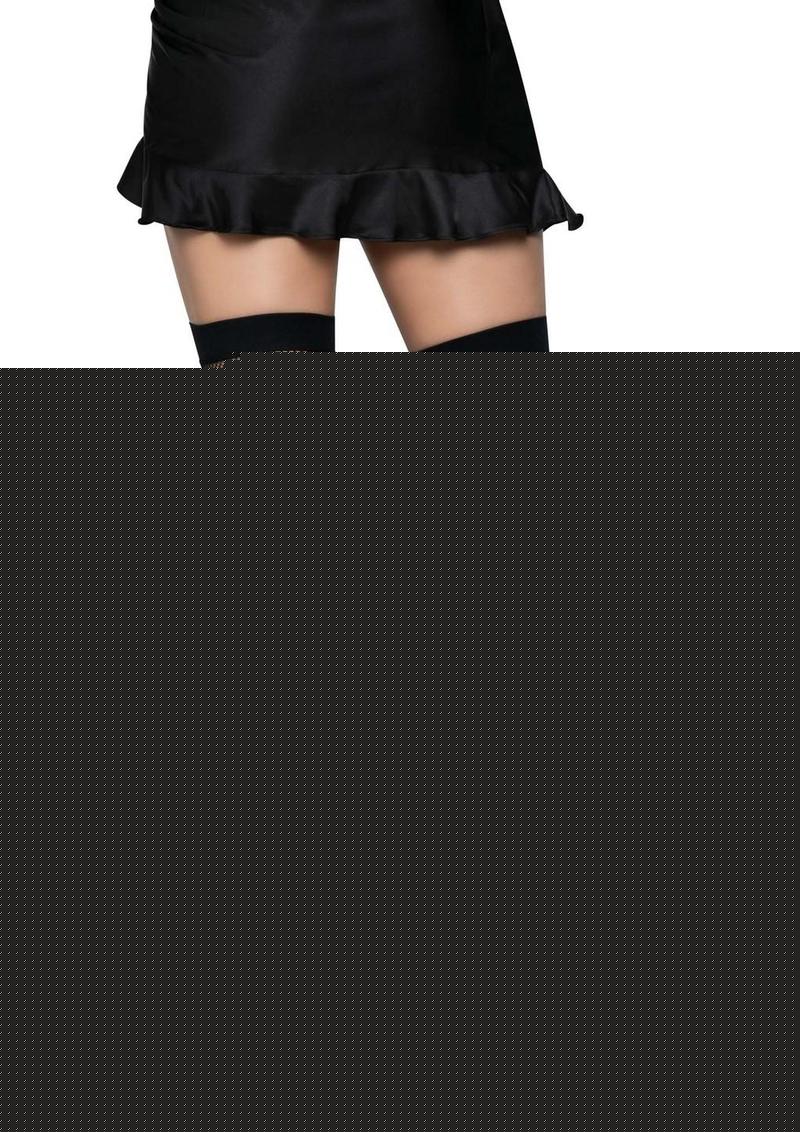 Leg Avenue Sugar Skull Net Thigh Highs - Black - One Size