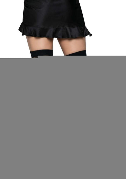 Leg Avenue Sugar Skull Net Thigh Highs - Black - One Size