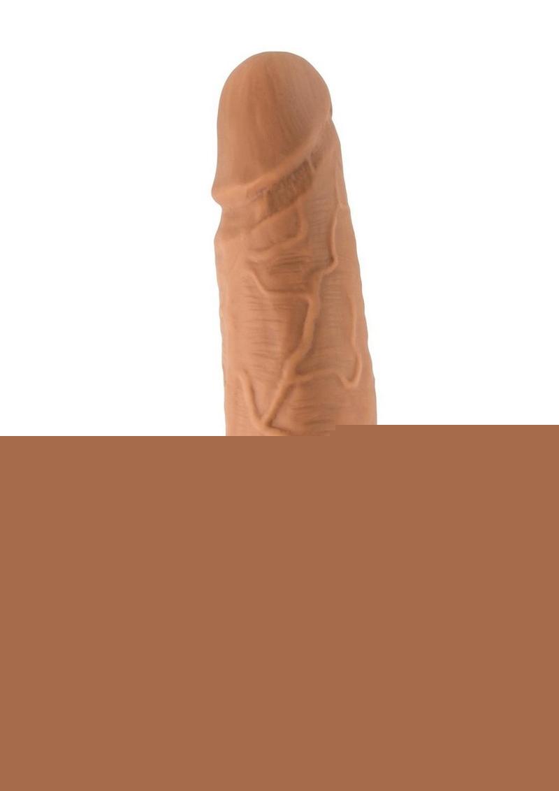 Lock On Dynamite Dildo with Suction Cup Adapter - Caramel - 7in