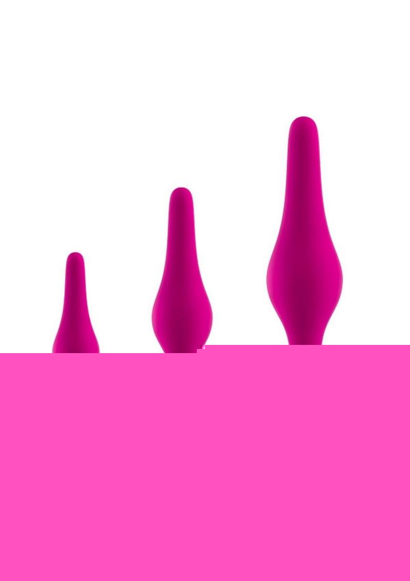 Luxe Beginner Plug Kit Silicone Butt Plugs 3 Sizes