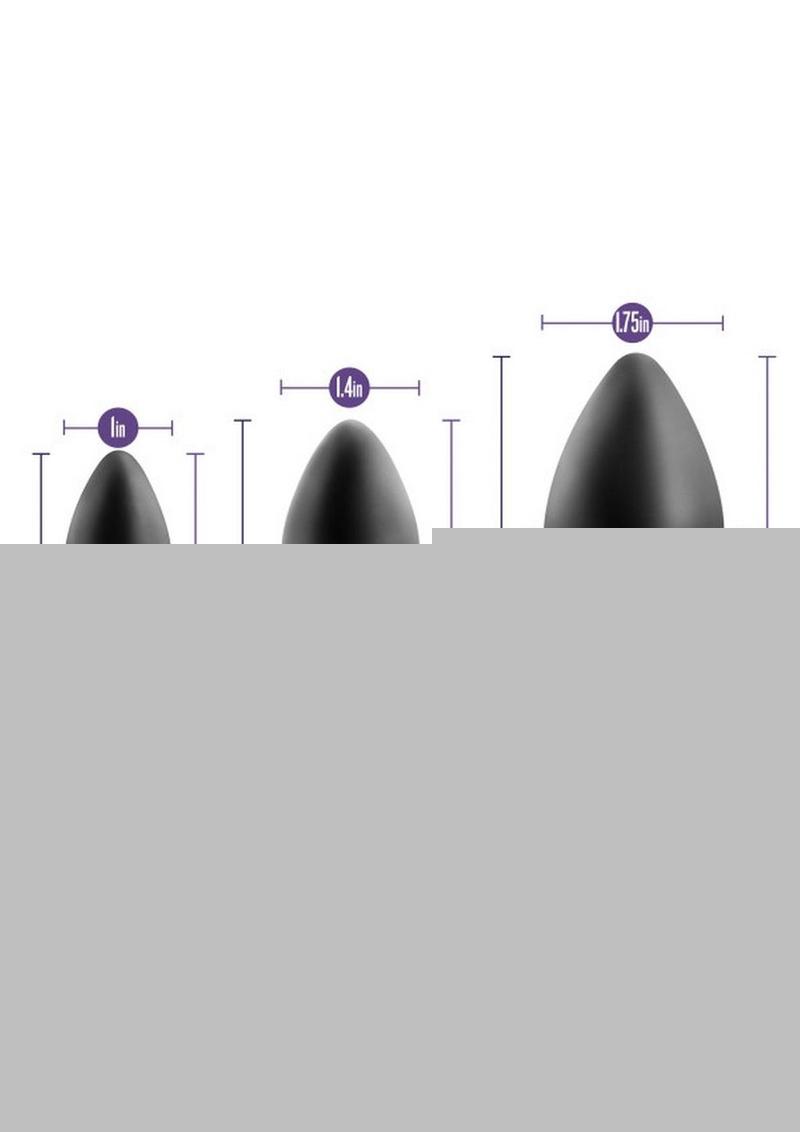 Luxe Bling Butt Plugs Silicone Training Kit with Rainbow Gems (3 Size Kit