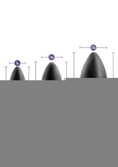 Luxe Bling Butt Plugs Silicone Training Kit with Rainbow Gems (3 Size Kit