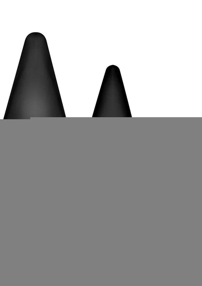 Luxe Night Rimmer Silicone Anal Kit - Black - 3 Piece Kit