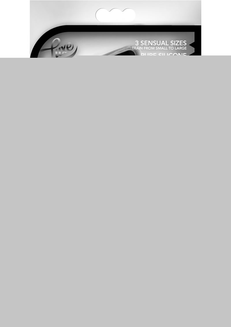 Luxe Night Rimmer Silicone Anal Kit - Black - 3 Piece Kit