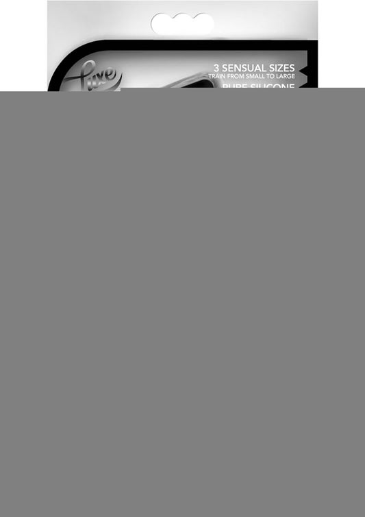 Luxe Night Rimmer Silicone Anal Kit - Black - 3 Piece Kit