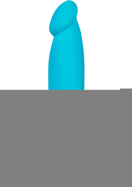 Luxe Purity Vibrating Silicone Dildo - Blue - 7.5in