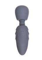 M'lady Rechargeable Silicone Tiny Vibrating Wand - Grey
