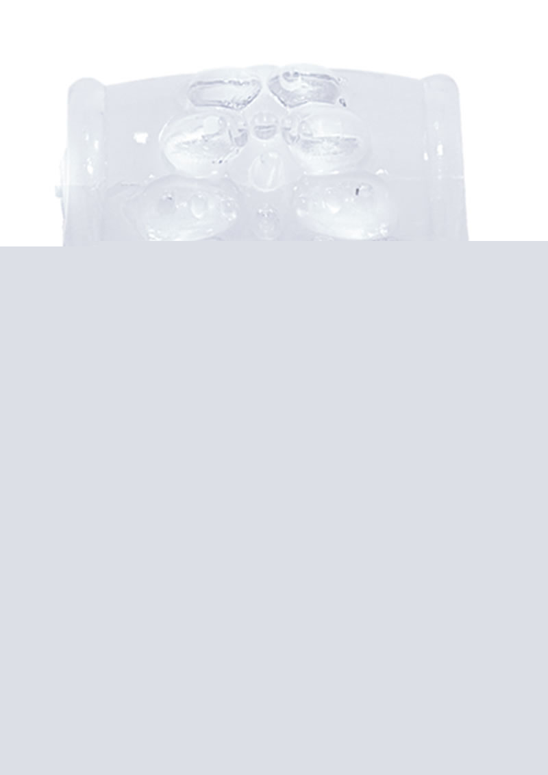 Macho Crystal Collection Vibrating Cock Ring - Clear