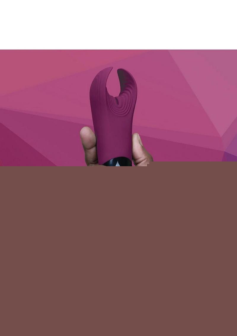 Manta Silicone Vibrating Sleeve - Garnet