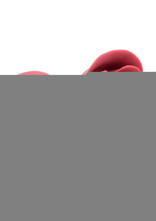 Master Series Booty Bloom Silicone Rose Anal Plug - Red - Small