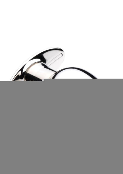 Master Series Chrome Blast 7x Rechargeable Anal Plug with Remote Control - Silver - Large