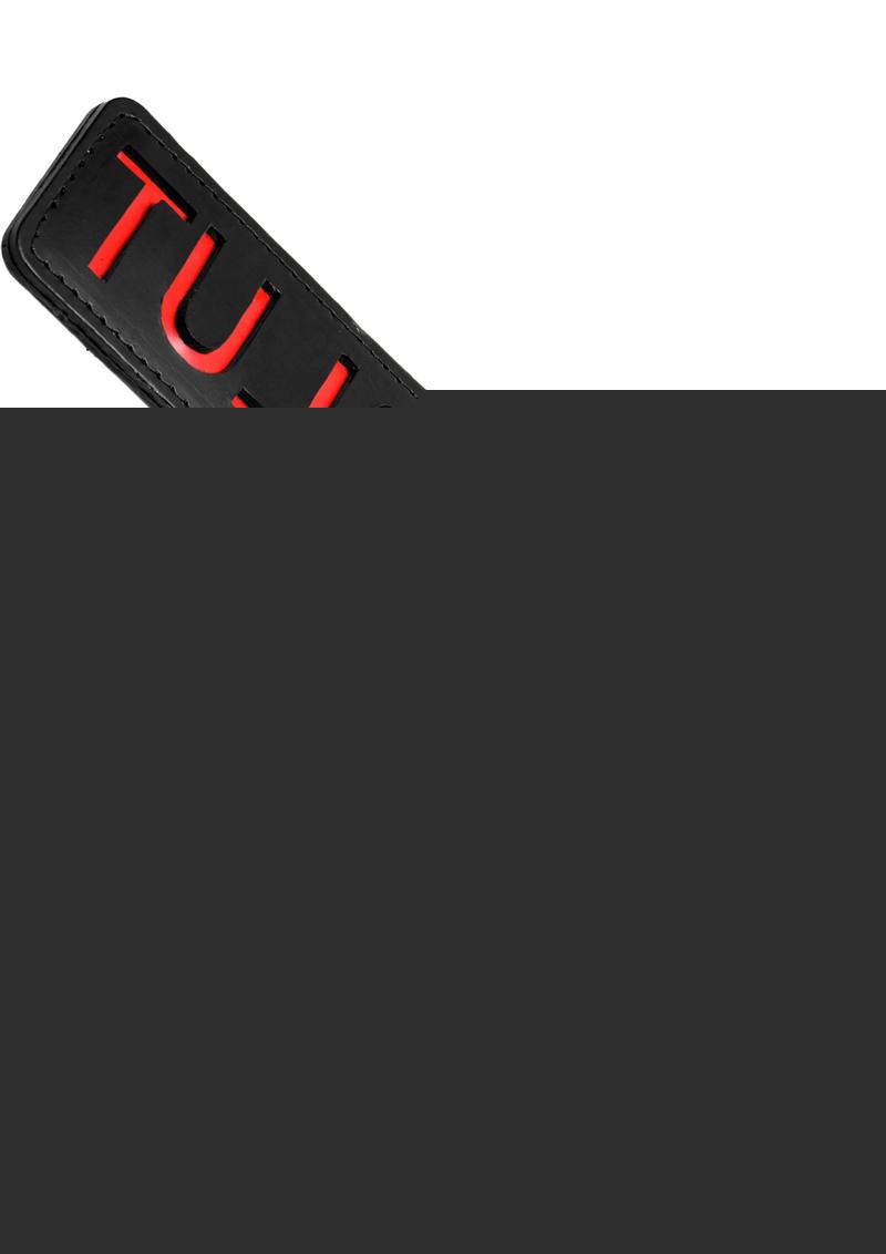 Master Series - Crimson Tied Slut Steel Enforced Spanking Paddle - Black/Red