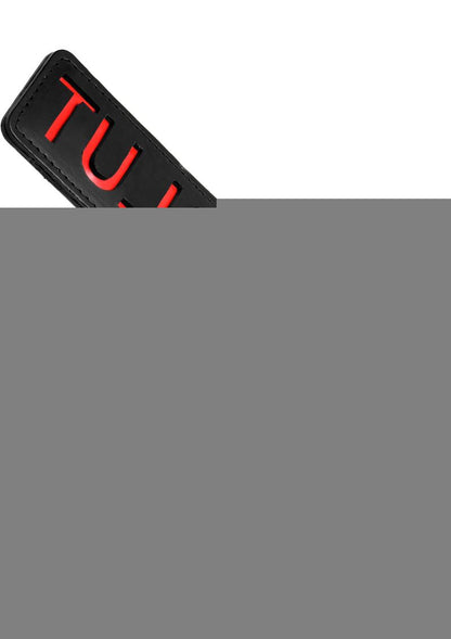 Master Series - Crimson Tied Slut Steel Enforced Spanking Paddle - Black/Red