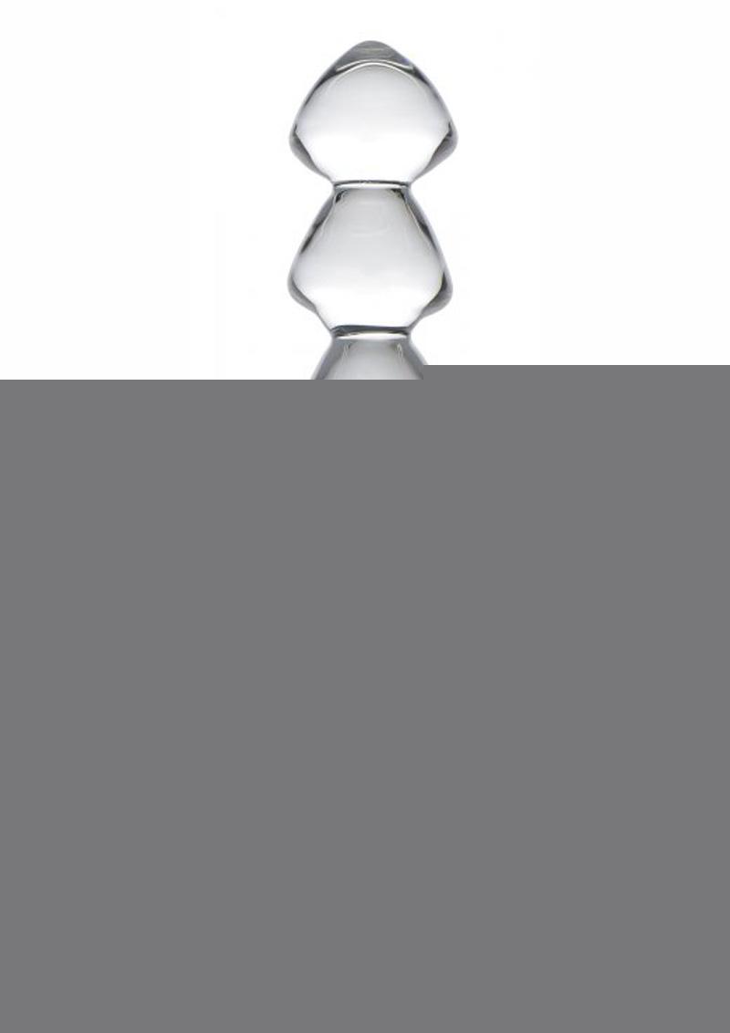 Master Series Drops Anal Links Glass Dildo - Clear