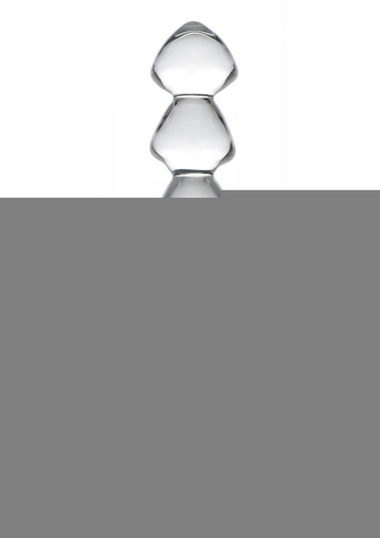 Master Series Drops Anal Links Glass Dildo - Clear