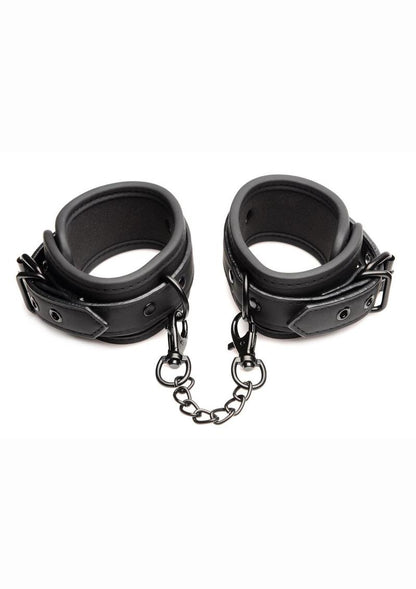 Master Series Kinky Comfort Wrist and Ankle Cuff Set - Leather