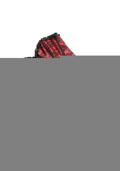 Master Series Scarlet Seduction Lace-Up Corset and Thong - Black/Red - Large/One Size