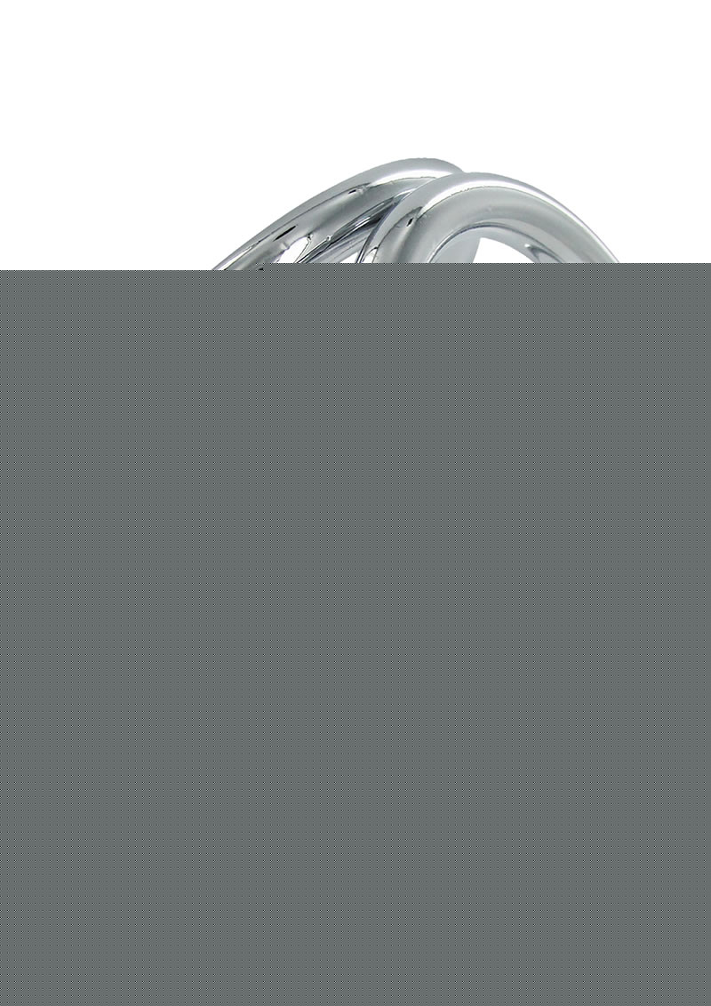Master Series Triad Chamber Cock and Ball Cage - Metal/Silver - Large