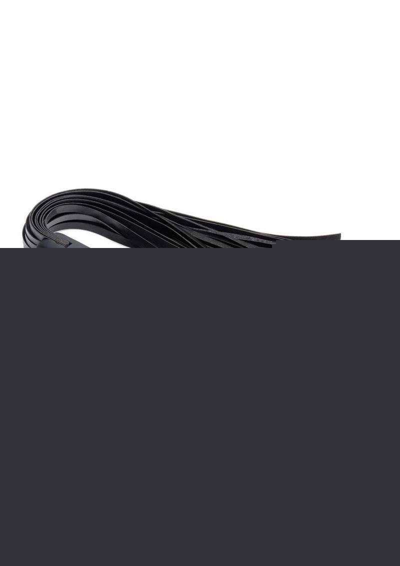 Master Series Vibra-Lasher 9x Vibrating Silicone Dildo Flogger - Black
