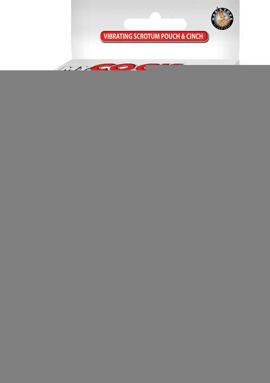 My Cock Ring Vibrating Scrotum Pouch and Cinch Silicone Cock Ring - Black