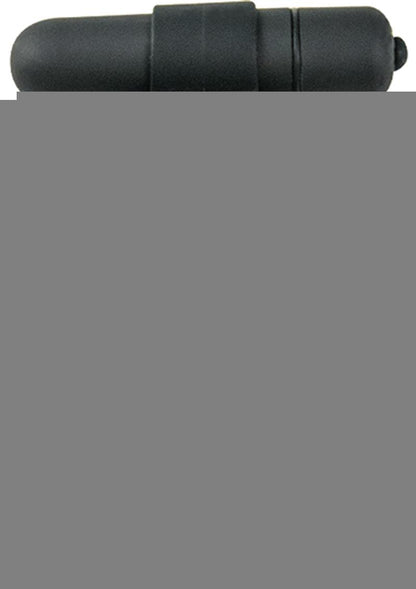 My Cockring Silicone Vibrating Bullet and Scrotum Ring - Black