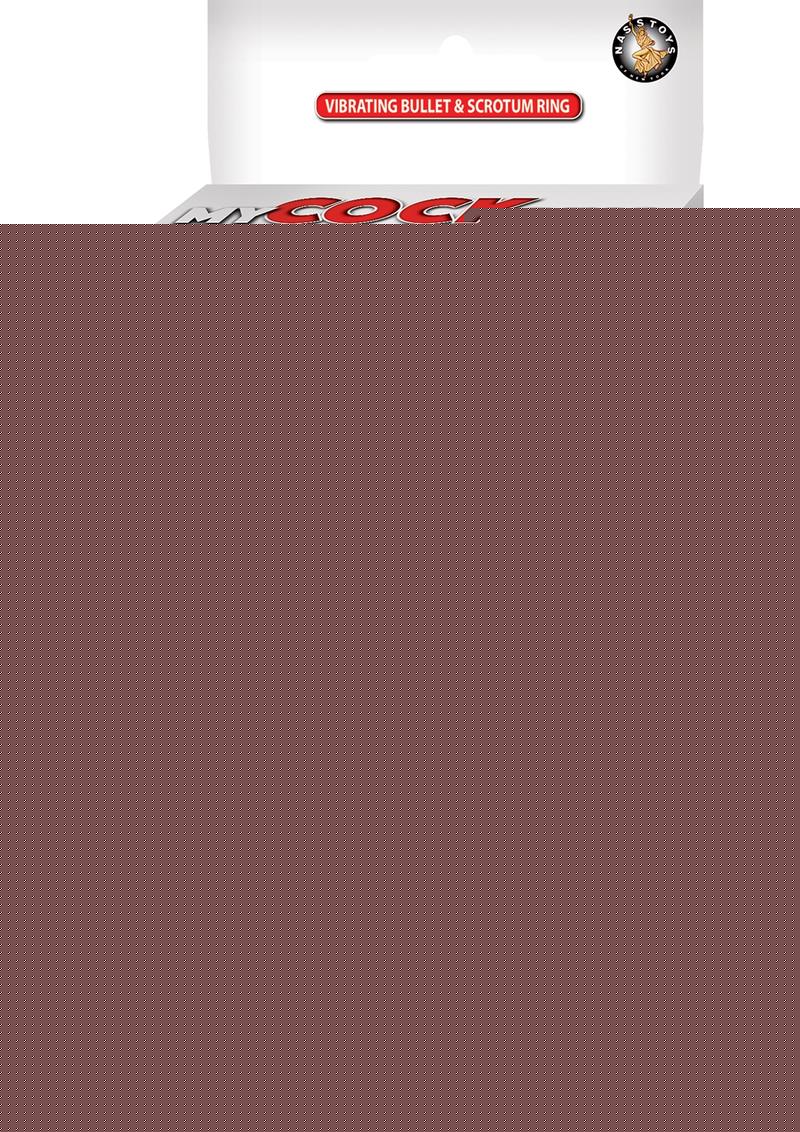 My Cockring Silicone Vibrating Bullet and Scrotum Ring - Black