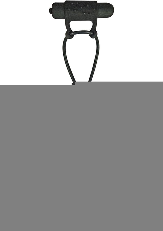 My Cockring Silicone Vibrating Cock and Ball Cinch - Black