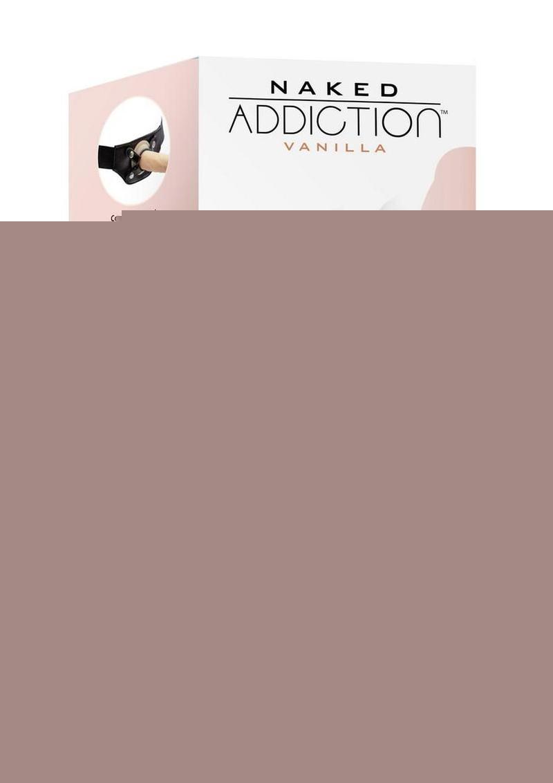 Naked Addiction Rotating and Thrusting Vibrating Rechargeable Silicone Dong with Remote Control - Vanilla - 8in