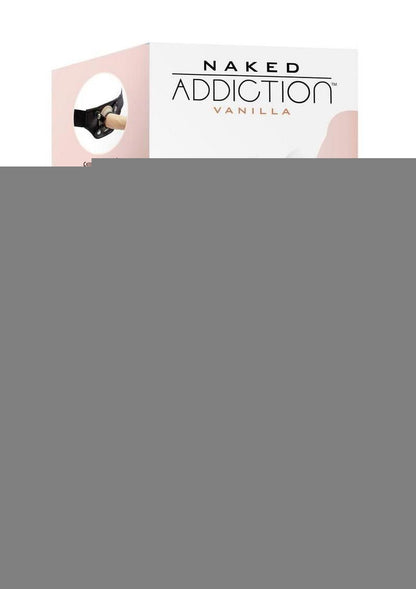 Naked Addiction Rotating and Thrusting Vibrating Rechargeable Silicone Dong with Remote Control - Vanilla - 8in