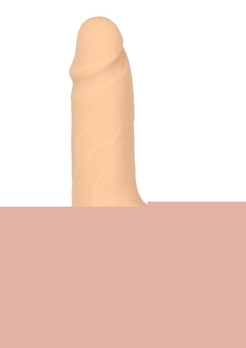 Naked Addiction Silicone Rechargeable Thrusting Dildo with Remote Control - Vanilla - 6.5in