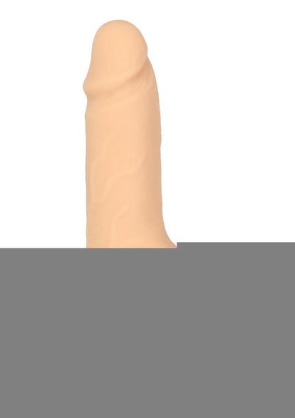 Naked Addiction Silicone Rechargeable Thrusting Dildo with Remote Control - Vanilla - 6.5in