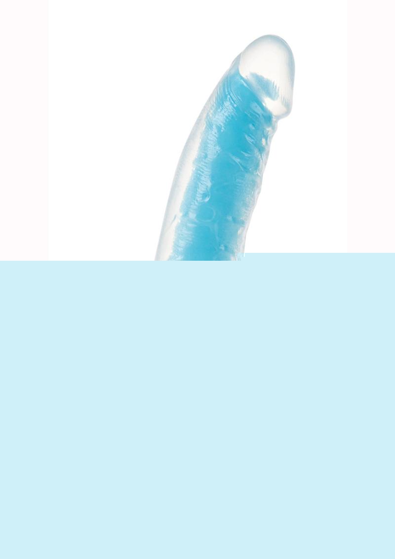 Neo Elite Glow In The Dark Dildo - Blue/Glow In The Dark - 7.5in
