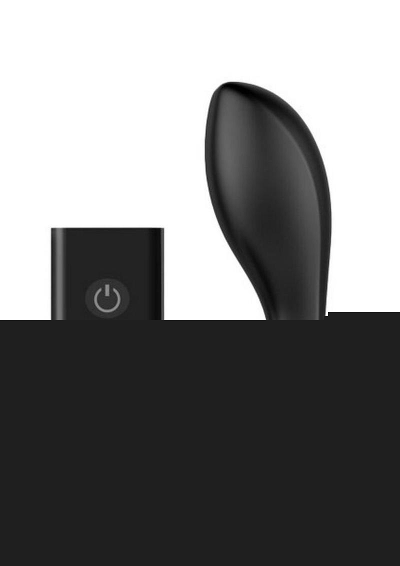 Nexus Duo Rechargeable Silicone Remote Control Beginner Butt Plug - Black - Small