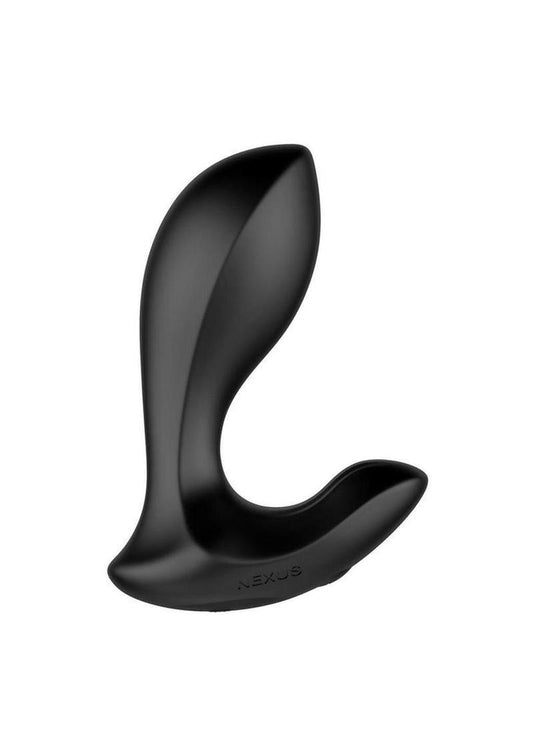 Nexus Duo Rechargeable Silicone Remote Control Butt Plug - Black - Medium
