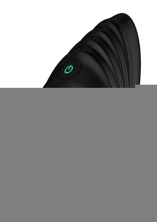 Nexus Enhance Rechargeable Silicone Vibrating Cock and Ball Ring - Black