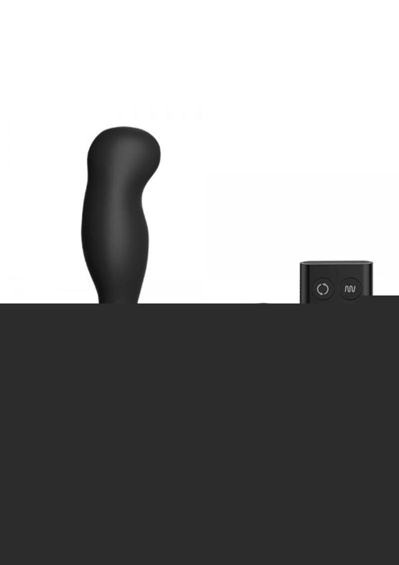 Nexus Revo Stealth Rechargeable Silicone Rotating Prostate Massager with Remote Control - Black