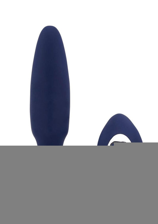 Nu Sensuelle Andii Fino Roller Motion Rechargeable Silicone Anal Plug with Remote Control - Blue/Navy Blue