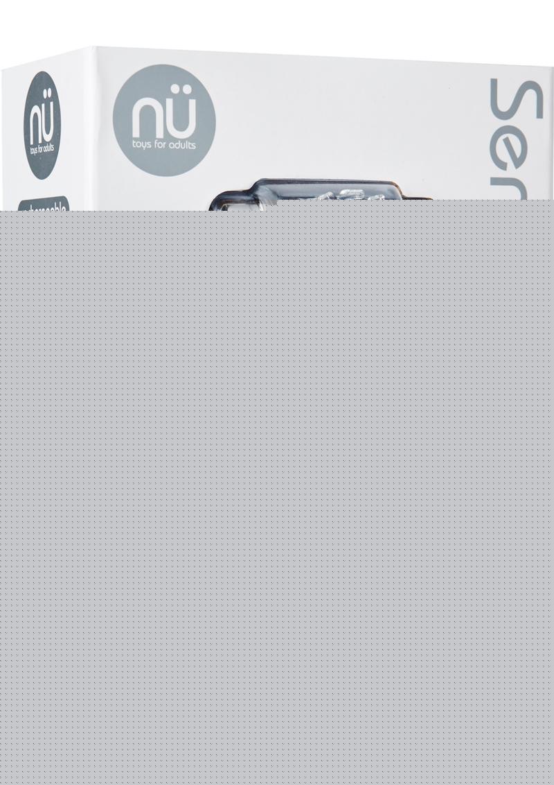 Nu Sensuelle Double Action Bullet Ring Rechargeable Vibrating Cock Ring - Clear