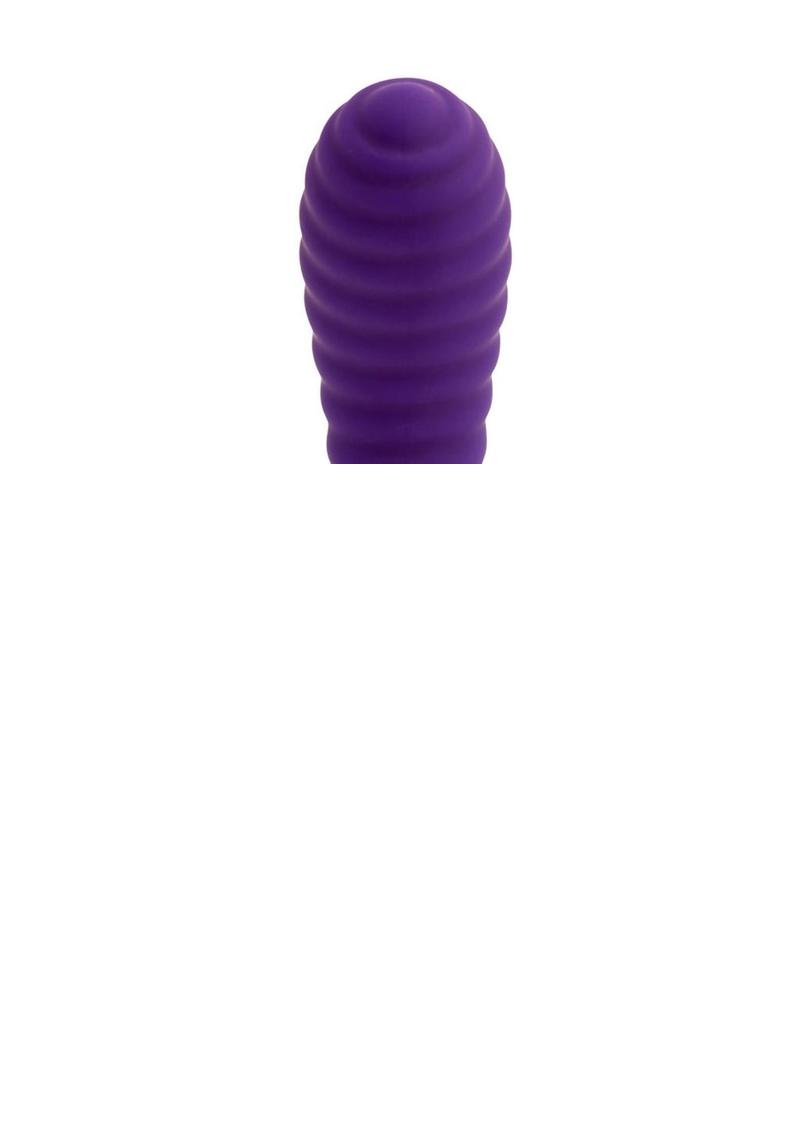 Nu Sensuelle Lola Nubii Flexibile Rechargeable Silicone Warming Vibrator - Purple/Silver