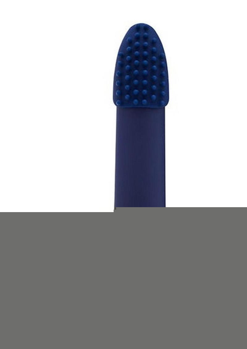 Nu Sensuelle Point Plus Rechargeable Silicone Bullet - Blue/Navy Blue